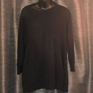 J. crew black tunic length light sweater